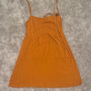 Terracotta Spaghetti Strap Dress